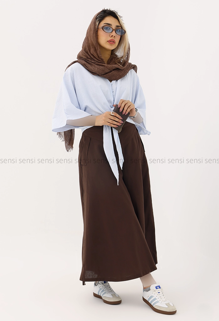 شومیزکراپ جلو گره ای زیلان کد1005357